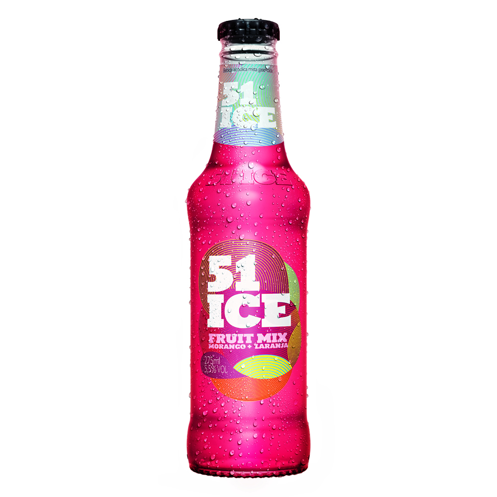 Bebida Ice 51 Frutas Mix Morango E Laranja Long Neck 275ml